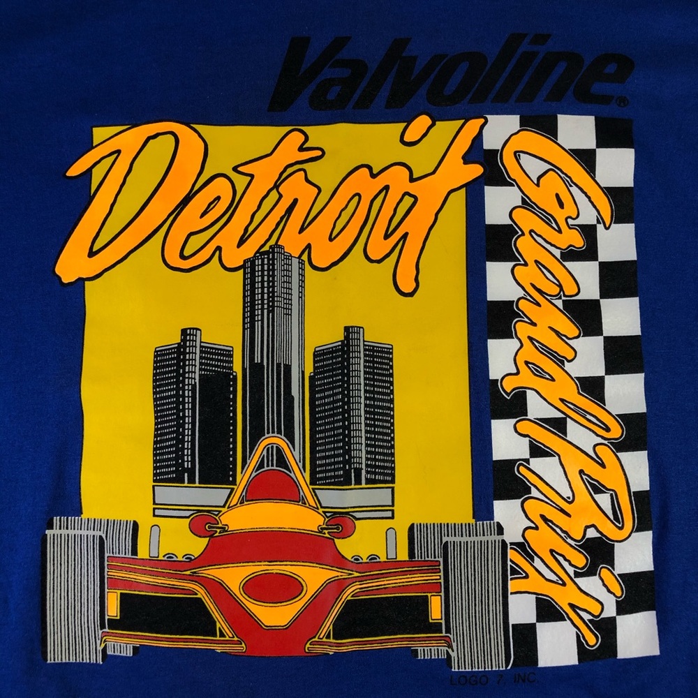 Detroit 1990 Valvoline Grand Prix Racing F1 Car Vintage T Shirt Single Stitch XL - Picture 4 of 12